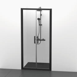 Ideal Standard Usi dus batante Ideal Standard Connect 2 90xH195.5 cm, montaj in nisa, profil negru (K9294V3)