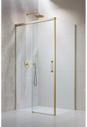 Radaway Cabina dus dreptunghiulara cu usa glisanta Radaway Idea Brushed Gold KDJ 120x110 cm, profil auriu periat (387042-99-01R/387053-99-01L)