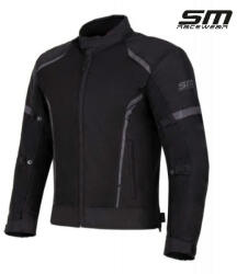 SM Racewear Geaca moto textila SM Racewear MeshTech - Barbati - Vara - Ventilata integral - Protectii CE - Negru (GTM023-SN)