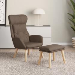 vidaXL Scaun de relaxare cu taburet, gri taupe, textil GartenMobel Dekor (3097759)