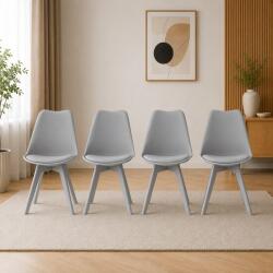 ARTOOL Set 4 scaune bucatarie si living Artool Mark gri, 49x43x82 cm (4015_1SP)
