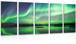 Dovido Tablou 5-piese aurora polară - 100x50