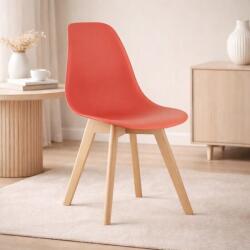 ARTOOL Scaun pentru bucatarie si living Artool Kito vermilion cu picioare din lemn (4095_1)