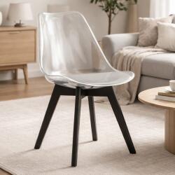 ARTOOL Scaun pentru bucatarie si living Artool Mark transparent cu picioare negre (3971_1)