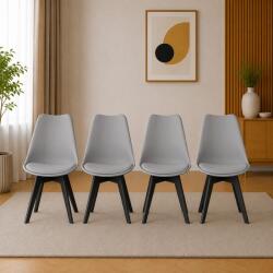 ARTOOL Set 4 scaune bucatarie si living Artool Mark, gri, 49x55, 5x82, 5 cm (3754_1SP)