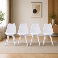 ARTOOL Set 4 scaune bucatarie si living Artool Mark, albe, PP, 49x43x82 cm (4014_1SP)