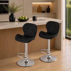 ARTOOL Set 2 scaune de bar Artool West, rotative, negre, reglabile (3978_1-S2)