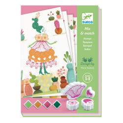 DJECO Joc creativ cu stampile Fete flori, Djeco (BO-DJ08741)