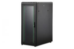 ASSMANN Dulap de rețea vertical Unique 19" 26U rack 600x1000, uși frontale din sticlă, negru, 800kg 1342x600x1000 mm, culoare neagră (RAL 9005) (DN-19 26U-6/10-B-1)