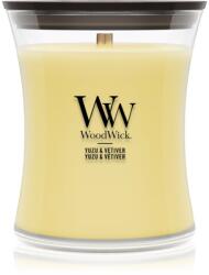 WoodWick Yuzu & Vetiver lumânare parfumată cu fitil din lemn 275 g