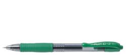 Pilot Zselés toll 0, 7mm, nyomógombos Pilot G-2, írásszín zöld (BLG27G)