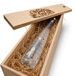 GREY GOOSE Pachet Cadou Cutie Lemn Personalizata Vodca Grey Goose Altius 40%, 0.7L
