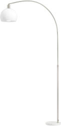 HomCom Lampadar, cap curbat, comutator pedalier, bază din marmură, abajur din plastic, Alb | Aosom Romania (B31-537V90WT)