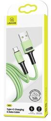 USAMS U52 USB-C 2A Gyors Töltőkábel 1m zöld SJ436USB02 (US-SJ436) (308109)