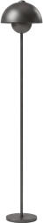 HomCom Lampă de podea, abajur rotund, comutator de picior, cablu lung, aspect elegant, metal, gri | Aosom Romania (B31-572V90GY)