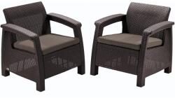 Keter Set 2 fotolii pentru gradina Keter Corfu Duo maro KT223202 (KT258944)