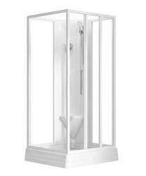 RAVAK Supernova cabină cu cădiță 80x80 cm pătrat alb luciu/sticlă transparentă 83644112Z1 (83644112Z1)