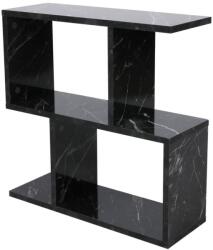 Hanah Home Black Life oldalasztal - Fekete, Márvány