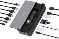 Verbatim 15 Az 1-Ben Usb-C 2Xusb-C 3Xusb-A Dokkolóállomás Adapter Számítógéphez