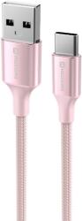 SWISSTEN Textile II USB to USB-C 1, 5m, rózsaszín (71521311)
