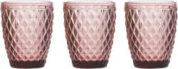 Tognana 3 darabos ciklámen rózsaszín pohár készlet, 260 ml, DIAMOND CICLAMINO (N3585B26280)