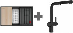 Franke Kanon chiuveta cu baterie și accesorii negru/negru 125.0749. 687 (1250749687)