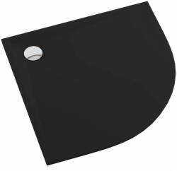 Schedline Libra Black Stone cădiță de duș semirotundă 80x80 cm negru 3SP. L1O-8080/C/MG (3SPL1O8080CMG)
