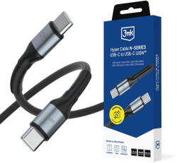 3mk Protection Cablu Alimentare USB-C, 100W, 1.5m - 3mk Hyper N-Series - Black (KF2364517) - vexio