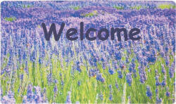 MagicHome Lábtörlő, MagicHome ST614, levendulamező, Welcome felirat, 45 x 75 cm, kültéri, bejárati ajtóhoz (TC2211870)