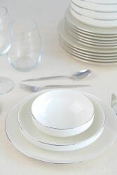 Hermia Dinner Set (24 Pieces) White Silver 8684769233786