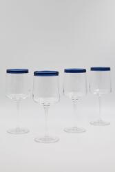  Hermia borospohár készlet, 4 db-os, áttetsző kék, Verona 320