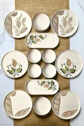 Hermia Reggeliző készlet (14 darabos) barna zöld MCH10979