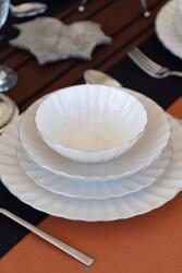 Hermia Dinner Set (24 Pieces) White Gold Derya 24 - White, Silver