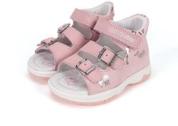D. D. STEP sandale pentru fete cu curele velcro și cataramă cu imprimeu unicorn model roz (14BF58)
