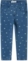 NAME IT Blugi fete bleu cu inimioare albe, 92-122 denim albastru/mediu albastru (1481A5)