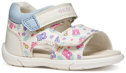 GEOX sandale pentru fetițe cu curele velcro cu model alb/albastru (14C0CD)