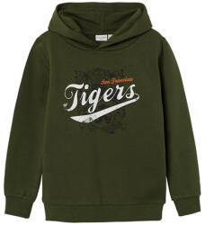 NAME IT Hoodie pufos pentru băieți verde închis (13BC07)