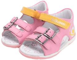 D. D. STEP sandale pentru fete cu velcro cu model și cataramă - Sun reactive roz (14BF2C)