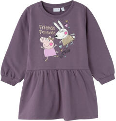 NAME IT Rochie fete Peppa pig, roz/mov, 86/110 violet închis (142C67)