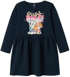 NAME IT Rochie fete cu mânecă lungă Paw Patrol, albastru inchis, 92-122 albastru închis/Safir închis (148171)