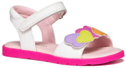 GEOX sandale fată cu curea velcro și inimi alb/multicolor (14C1CA)
