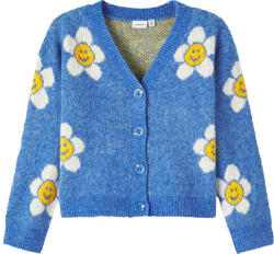 NAME IT fată tricotate cardigan cu flori albastru-albastru (13BCF1)