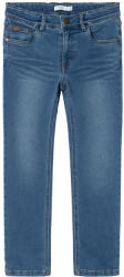NAME IT Blugi fete, talie ajustabila, drepti, bleu/negru, 116-164 albastru (142EF8)