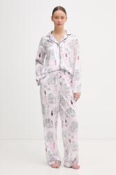 DKNY pizsama női pamuttal - fehér S