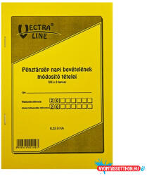 VECTRALINE Nyomtatvány pénztárgép napi bevételeinek módosító tételei VECTRALINE A/5 álló 25x2 lapos