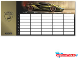Ars Una Órarend ARS UNA egylapos kétoldalas Lamborghini 5523