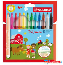 STABILO Filctoll STABILO Trio Jumbo 12 darabos