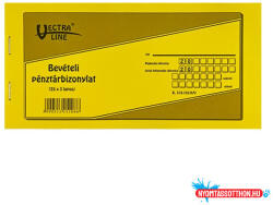 VECTRALINE Nyomtatvány bevételi pénztárbizonylat VECTRALINE fekvő 25x3 lapos