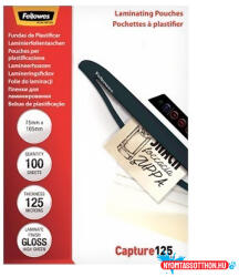 Fellowes Lamináló fólia FELLOWES 75x105 mm 125 mikron fényes 100/csom