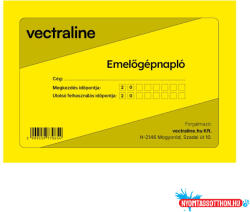 VECTRALINE Nyomtatvány emelőgépnapló VECTRALINE A/5 fekvő 32 lapos